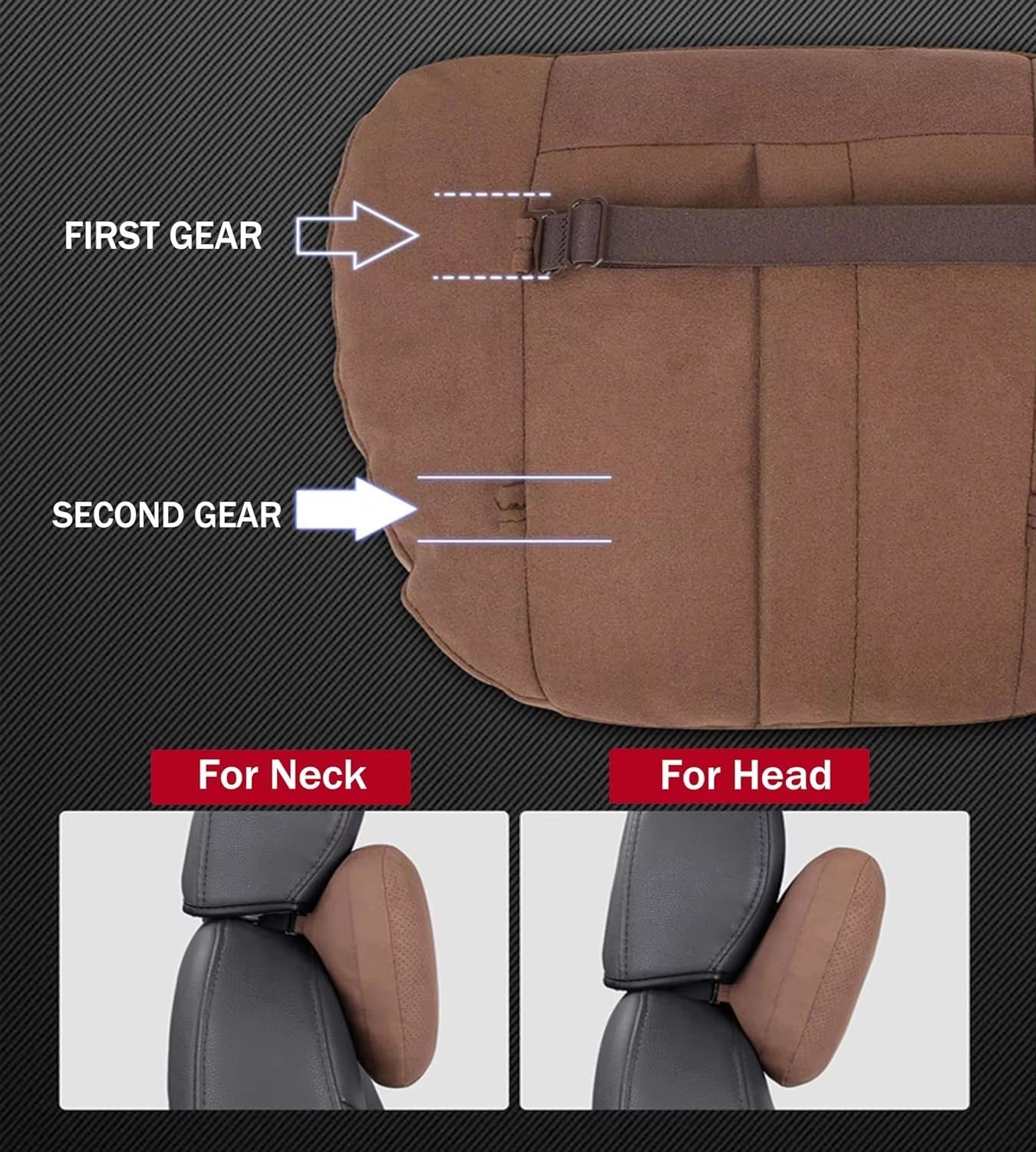 Ultimate Comfort Car Neck Pillow - Memory Foam Headrest Cushion for Cars and Gaming Chairs
