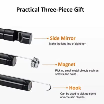 7.0MM Waterproof Type-C Endoscope Camera with 6 Adjustable LEDs - Flexible USB Borescope for Phone & PC Inspection